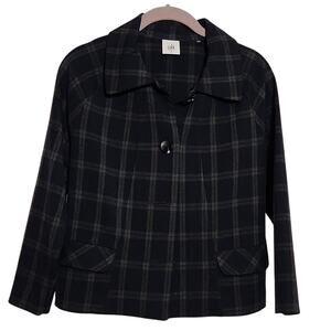 CABI Connery Plaid Cropped Jacket, Size Small